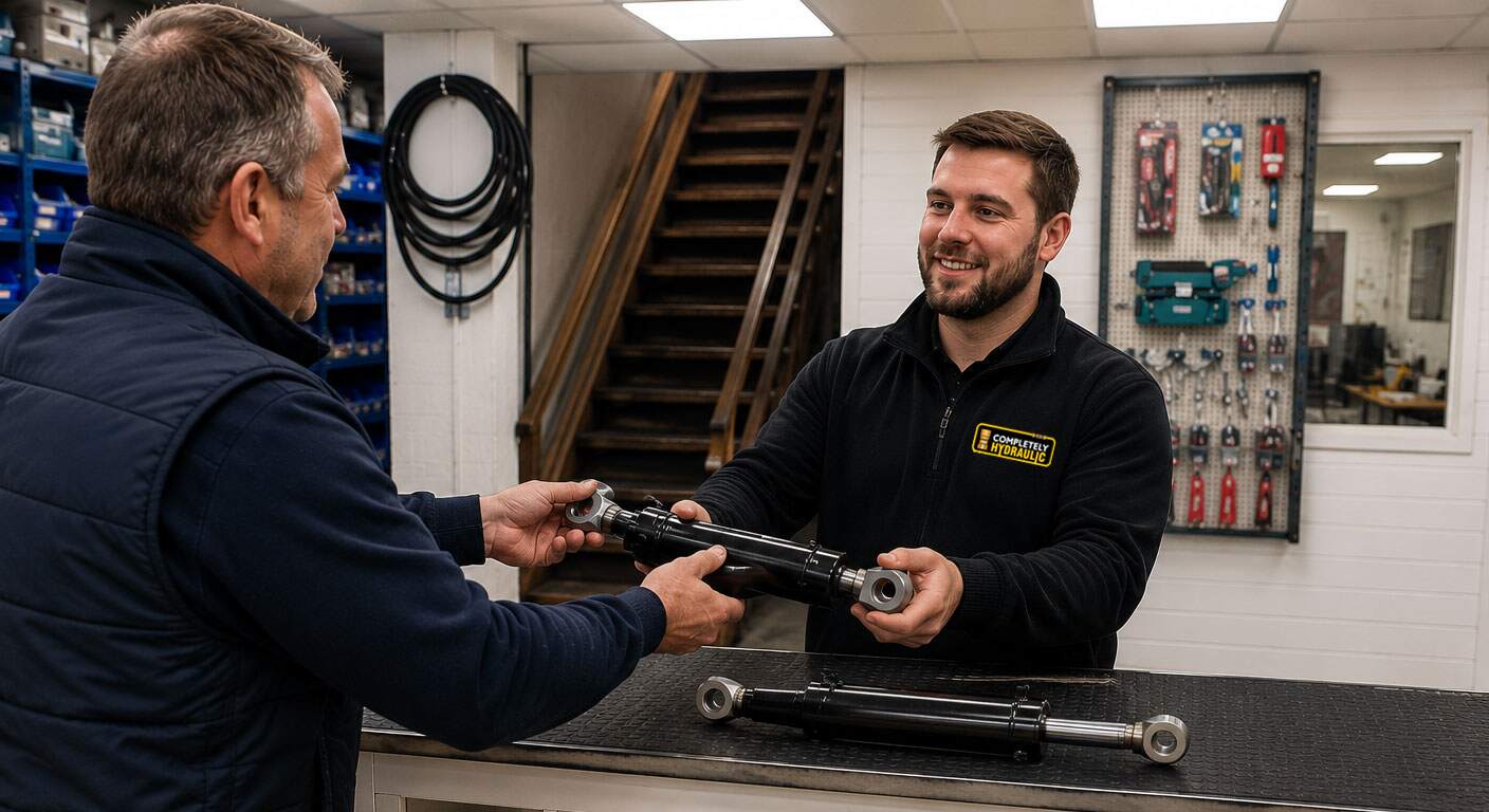 Completely Hydraulic trade counter support