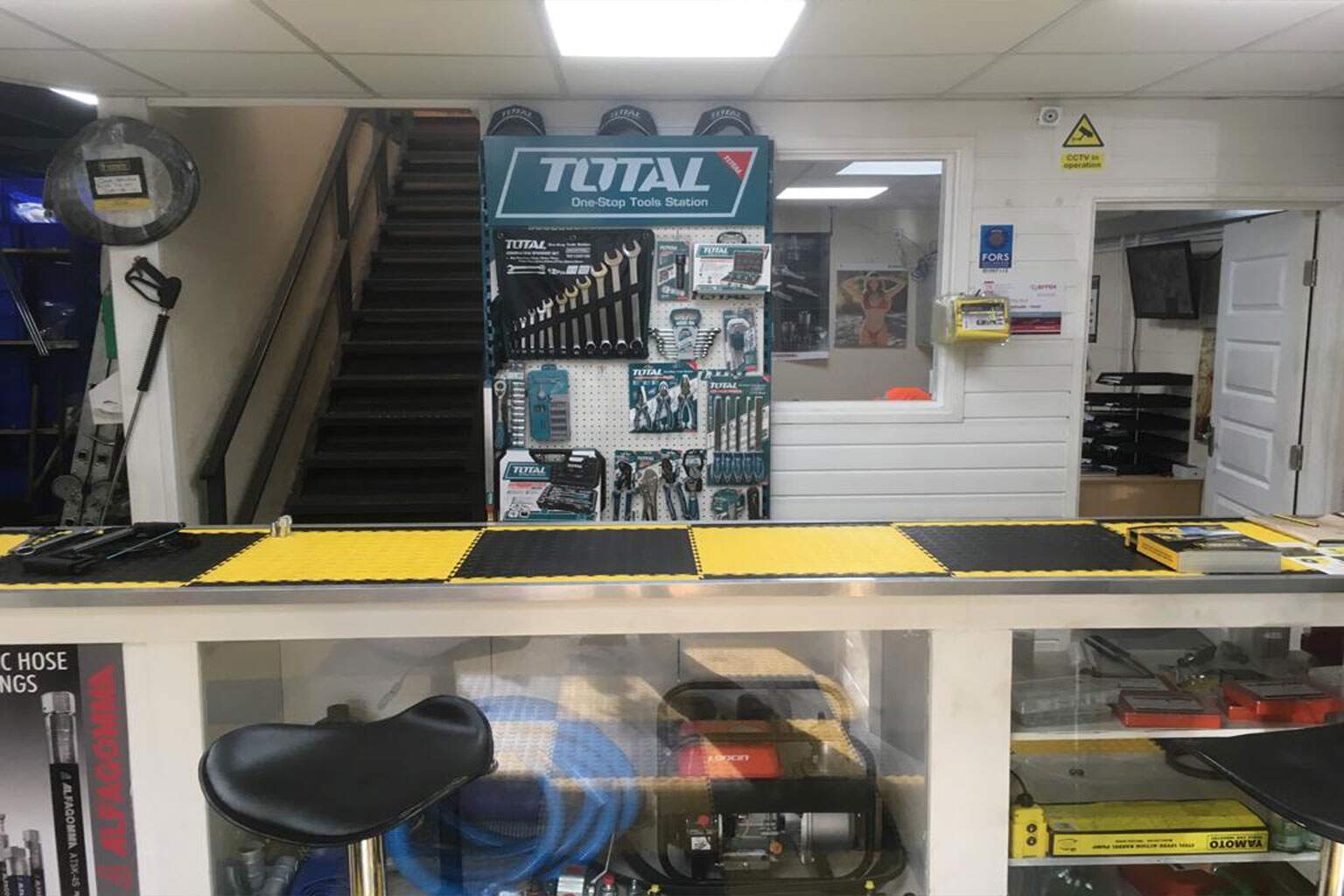 Inside Completely Hydraulic Kent trade counter in Belvedere